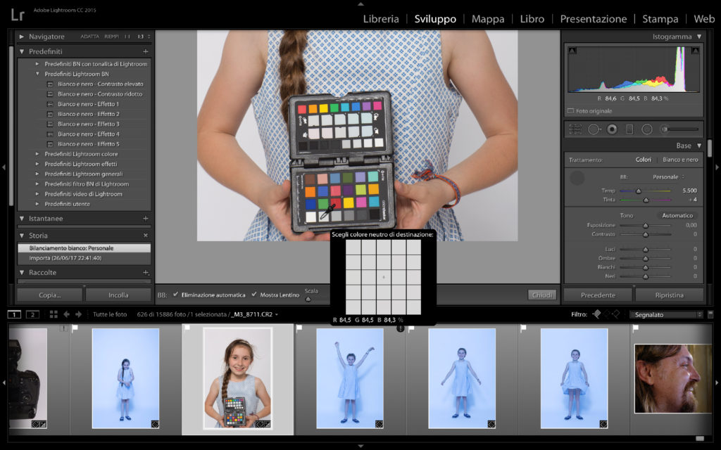 Il bilanciamento del bianco con Lightroom "dopo"