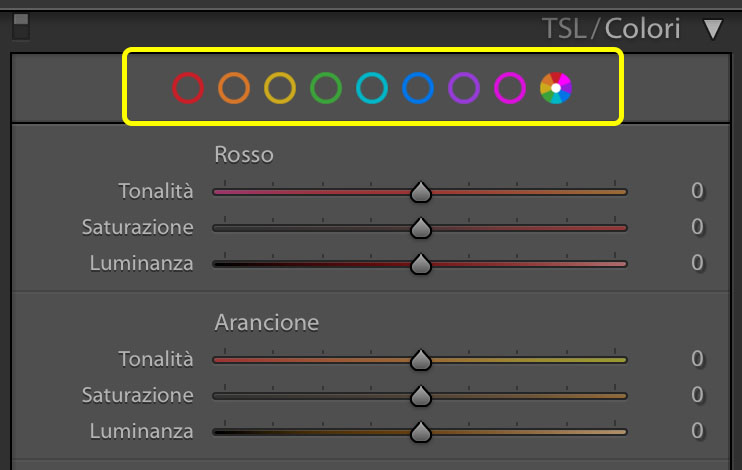 La nuova interfaccia del pannello colore in Lightroom 2020