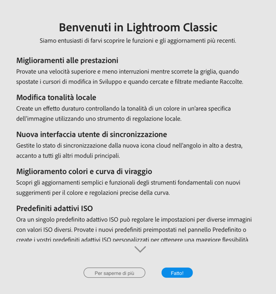 Le novità Lightroom 2020 della versione 9.3