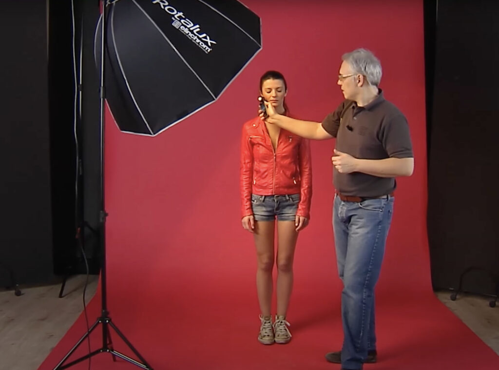 Il softbox 100 deep sul set