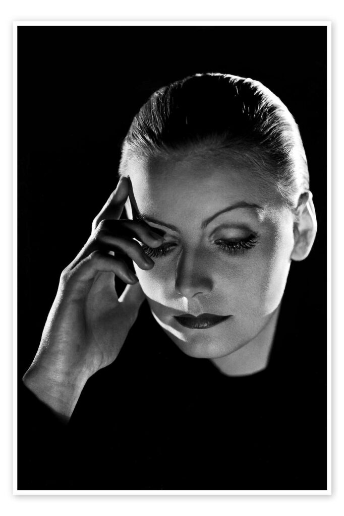 Un ritratto di Greta Garbo realizzato con una lente di Fresnel